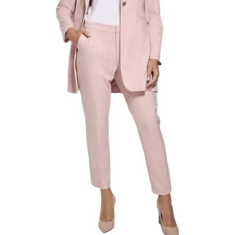 Vince Camuto Skinny Trouser Ankle Pants High-Rise Flat Front Light Pink Size 12